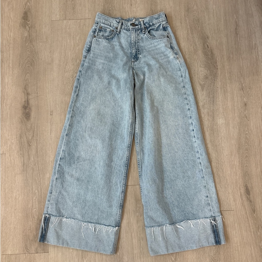Rag & Bone "Sofie" High-Rise Ultra Wide Crop size 23